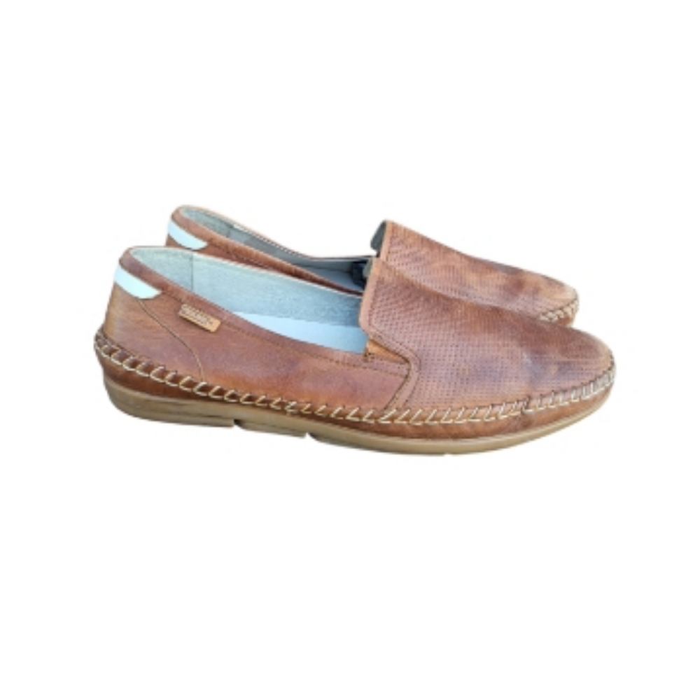 46 Pikolinos Azores Brown Leather Driver Loafer Venetian Slip On Jog Shoe Men 12 - Picture 16 of 16